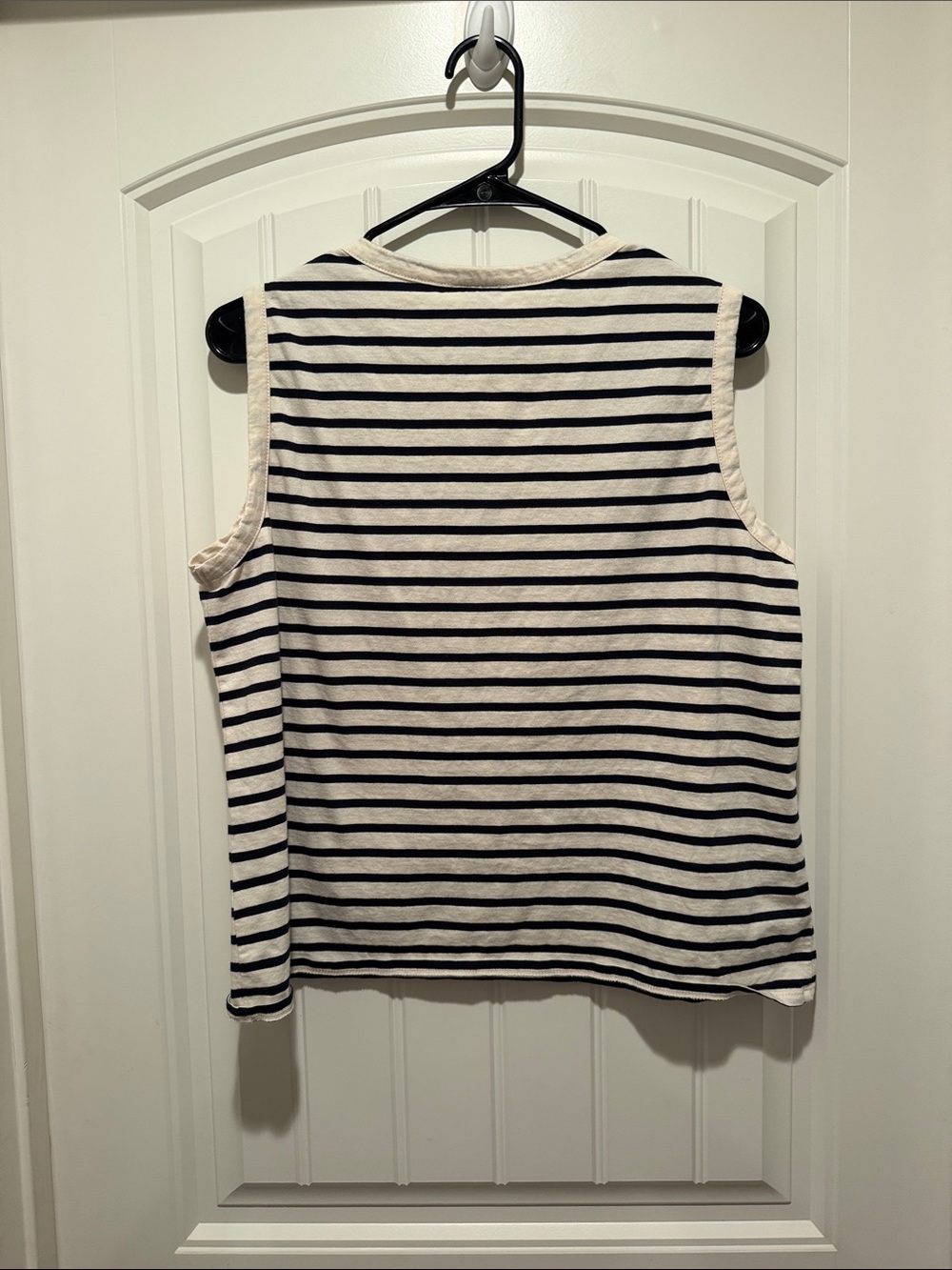 KULE Navy and White Striped Sleeveless Tank - Picture 4 of 4